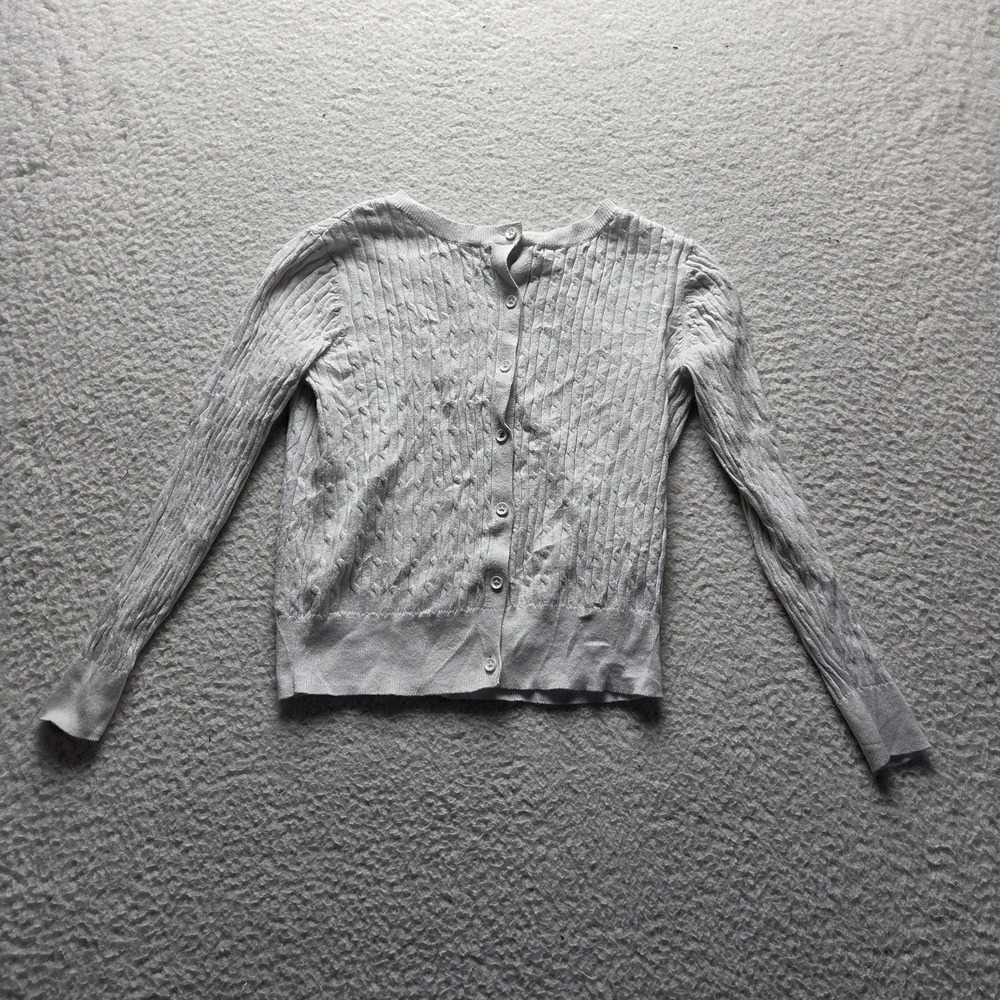 Gap Kids Sweater Kids S White Cable Knit Button Front Organic Cotton Cardigan